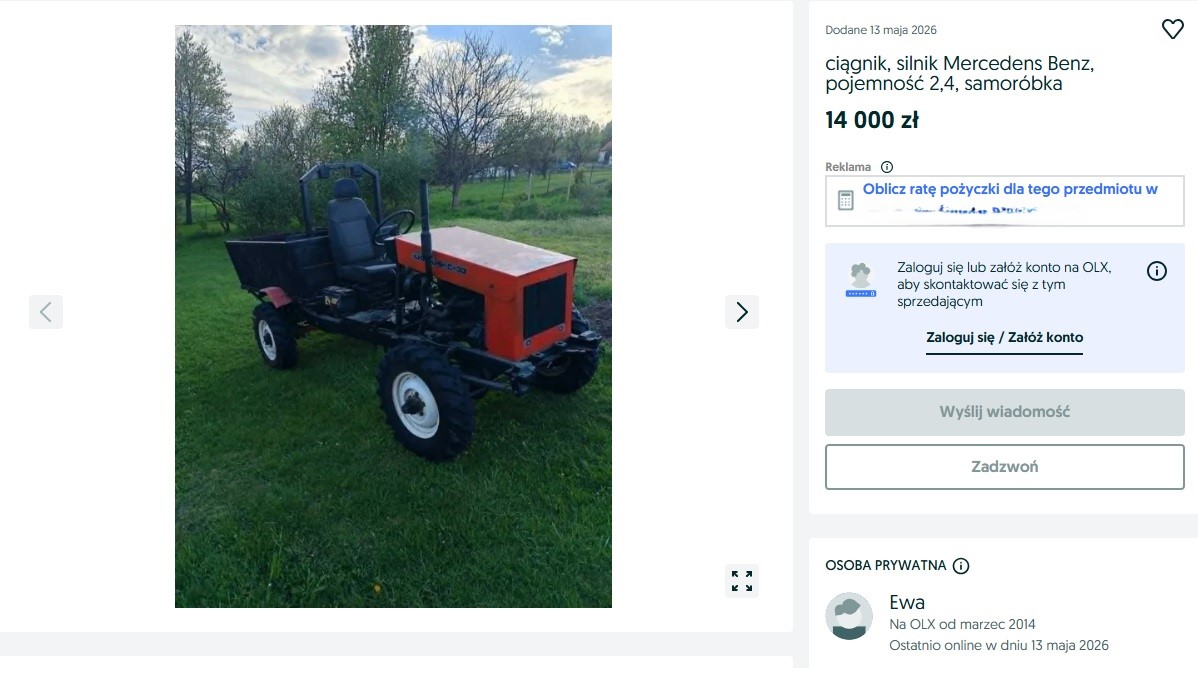Ciągniki SAM za grosze. Za tyle kupisz własny traktor z silnikiem z Mercedesa, Malucha albo Lublina